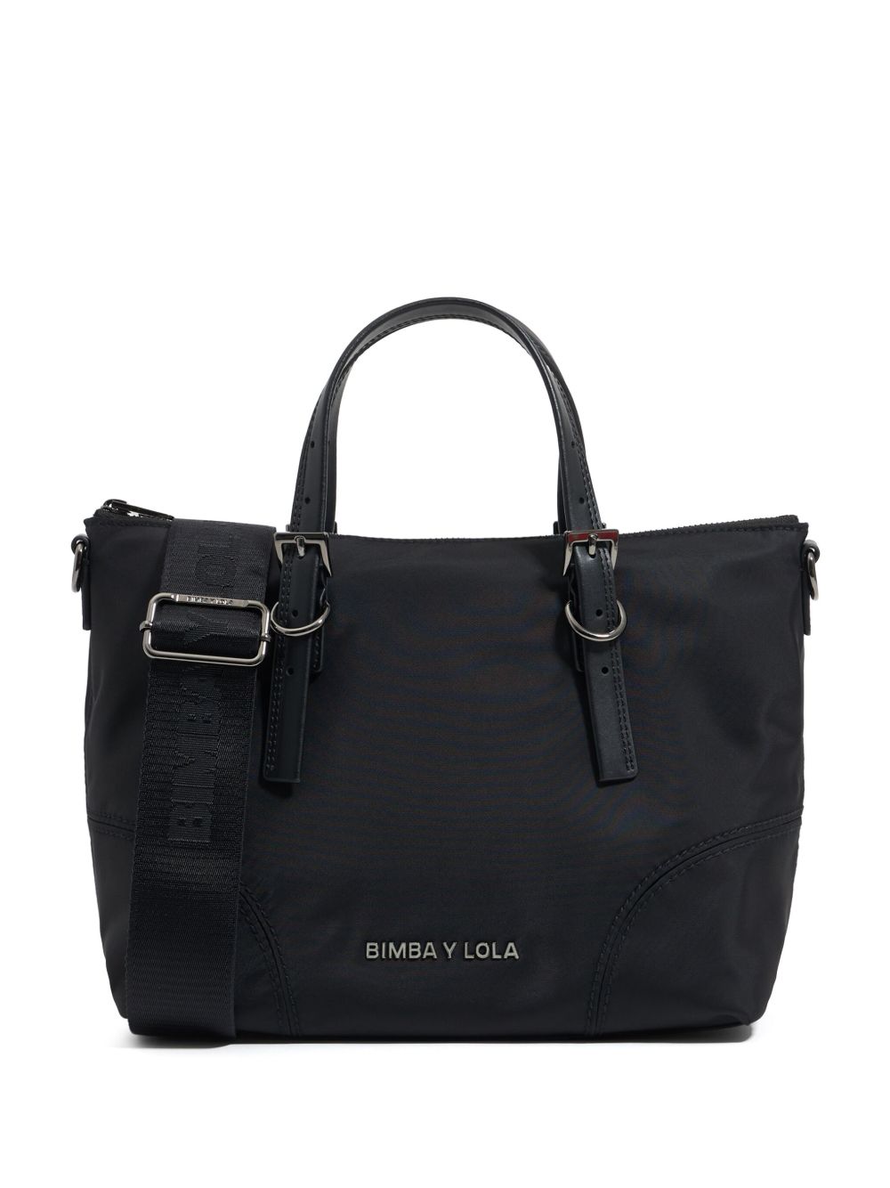 Bimba y Lola 中号拼接手提包 - 黑色