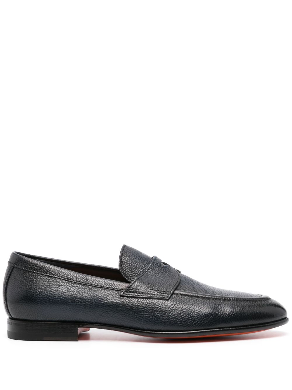 Santoni 皮质经典乐福鞋 - 蓝色