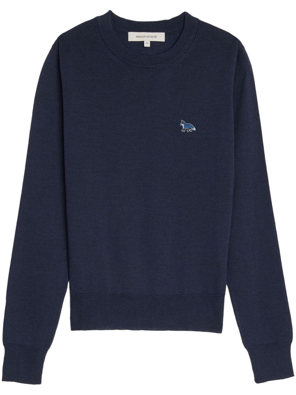 Maison Kitsuné W Baby Fox 贴花基本款毛衣 - 蓝色
