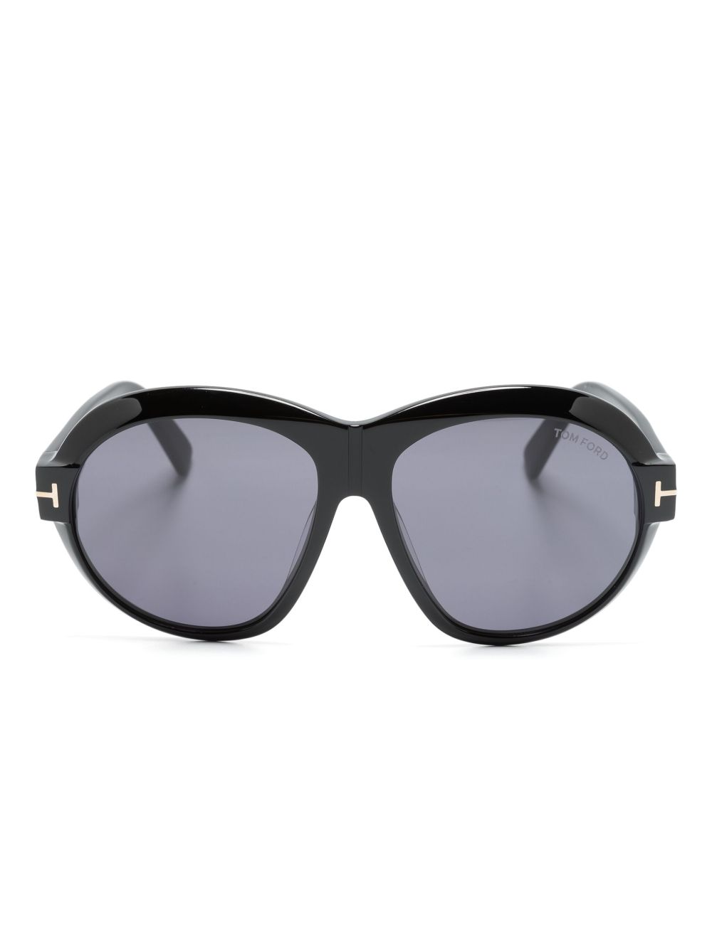 TOM FORD Eyewear Inger 超大镜框太阳眼镜 - 黑色