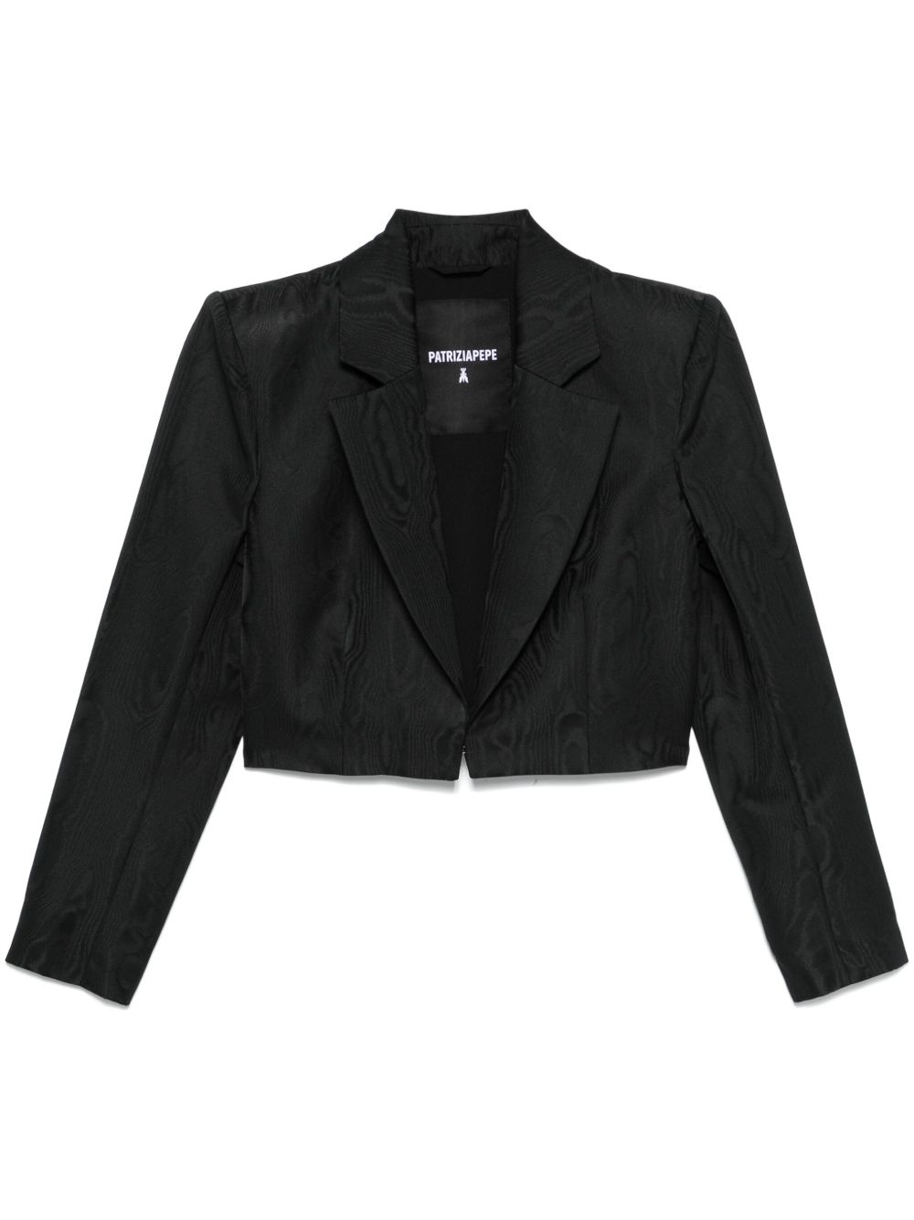 Patrizia Pepe moire-effect blazer - 黑色