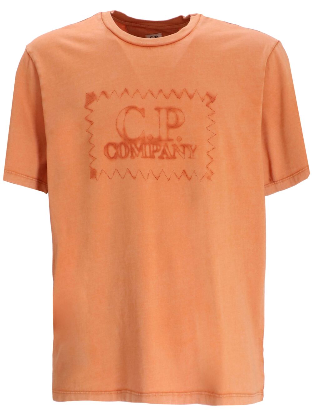 C.P. Company logo印花棉T恤 - 橘色