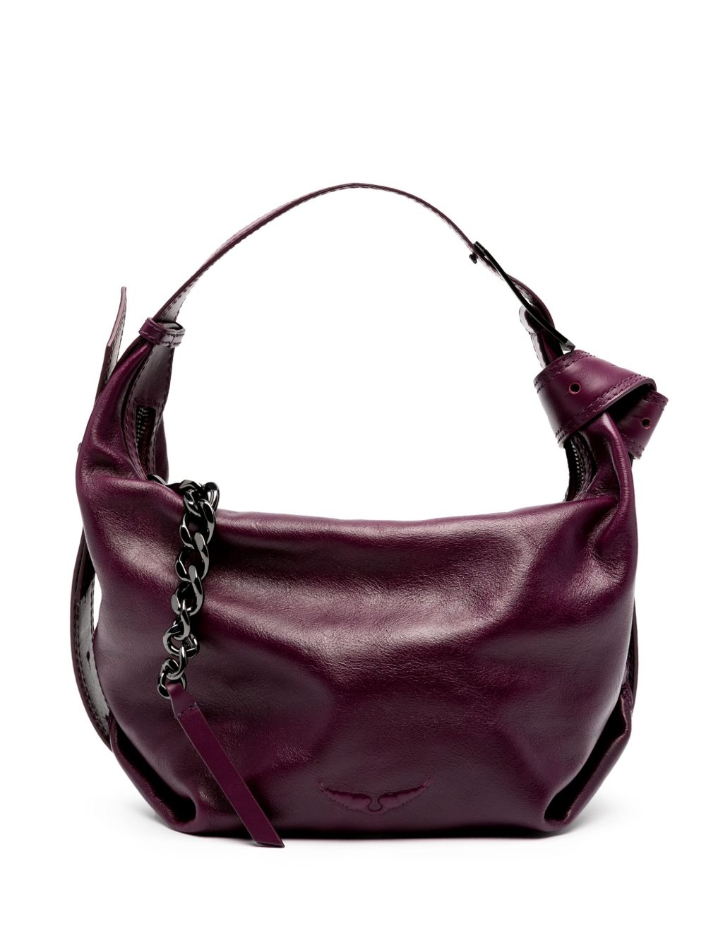 Zadig&Voltaire Le Cecilia 皮质手提包 - 紫色