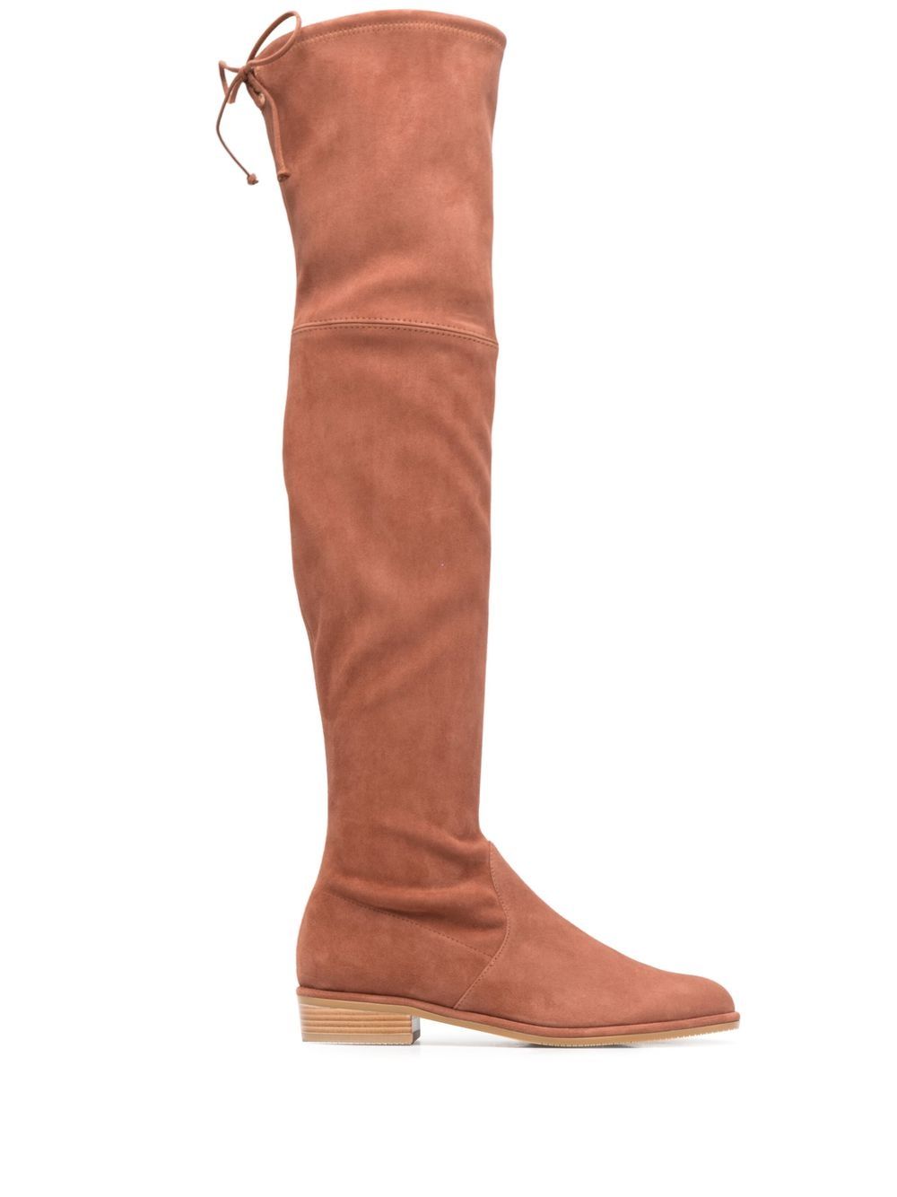 Stuart Weitzman 抽绳过膝靴 - 褐色
