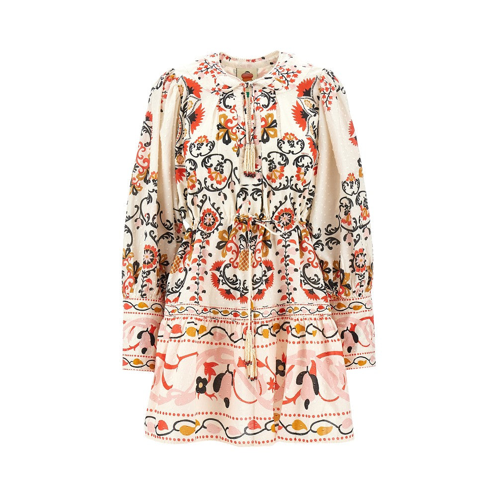 FARM RIO Printed muslin mini dress Woman L