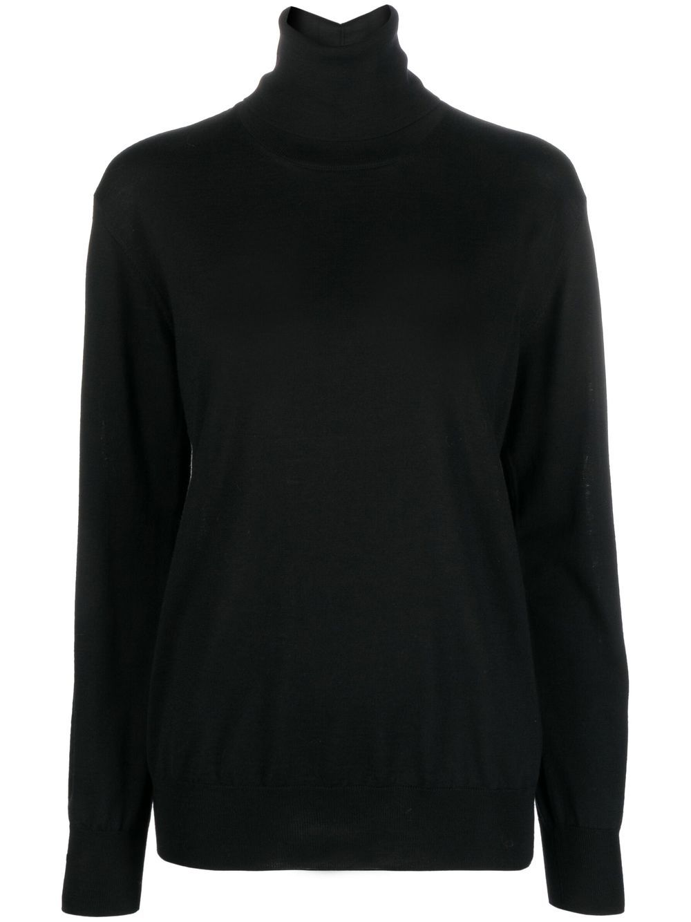 Jil Sander 羊毛高领毛衣 - 黑色