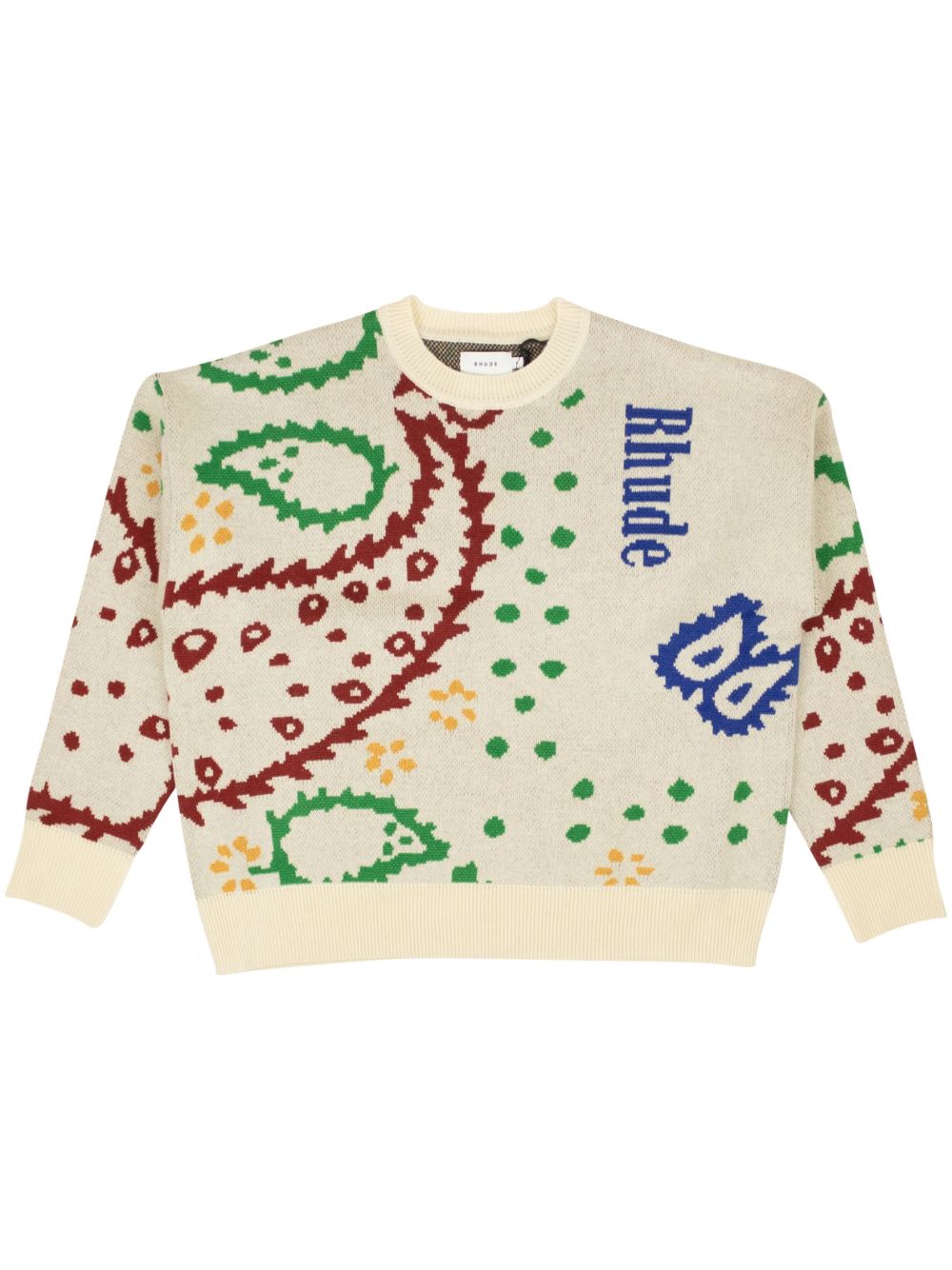 RHUDE 嵌花针织毛衣 - 中性色