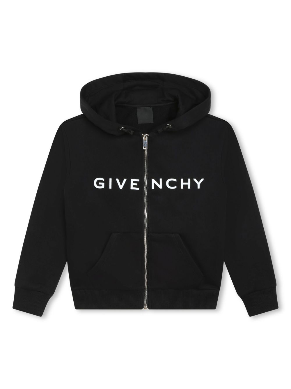 Givenchy Kids 4G logo印花连帽夹克 - 黑色