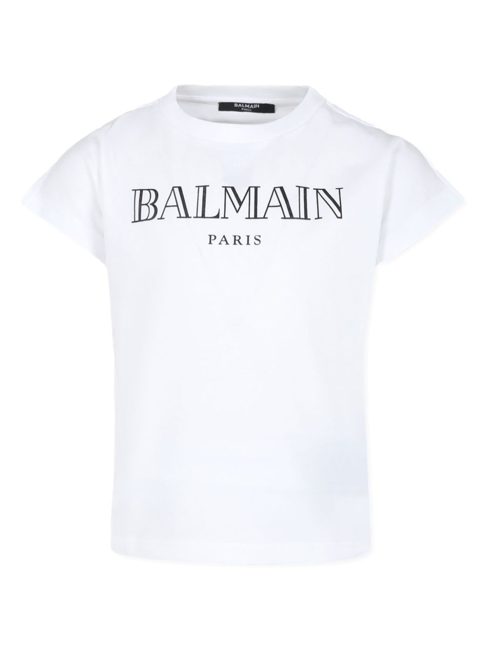 Balmain Kids logo印花棉T恤 - 白色