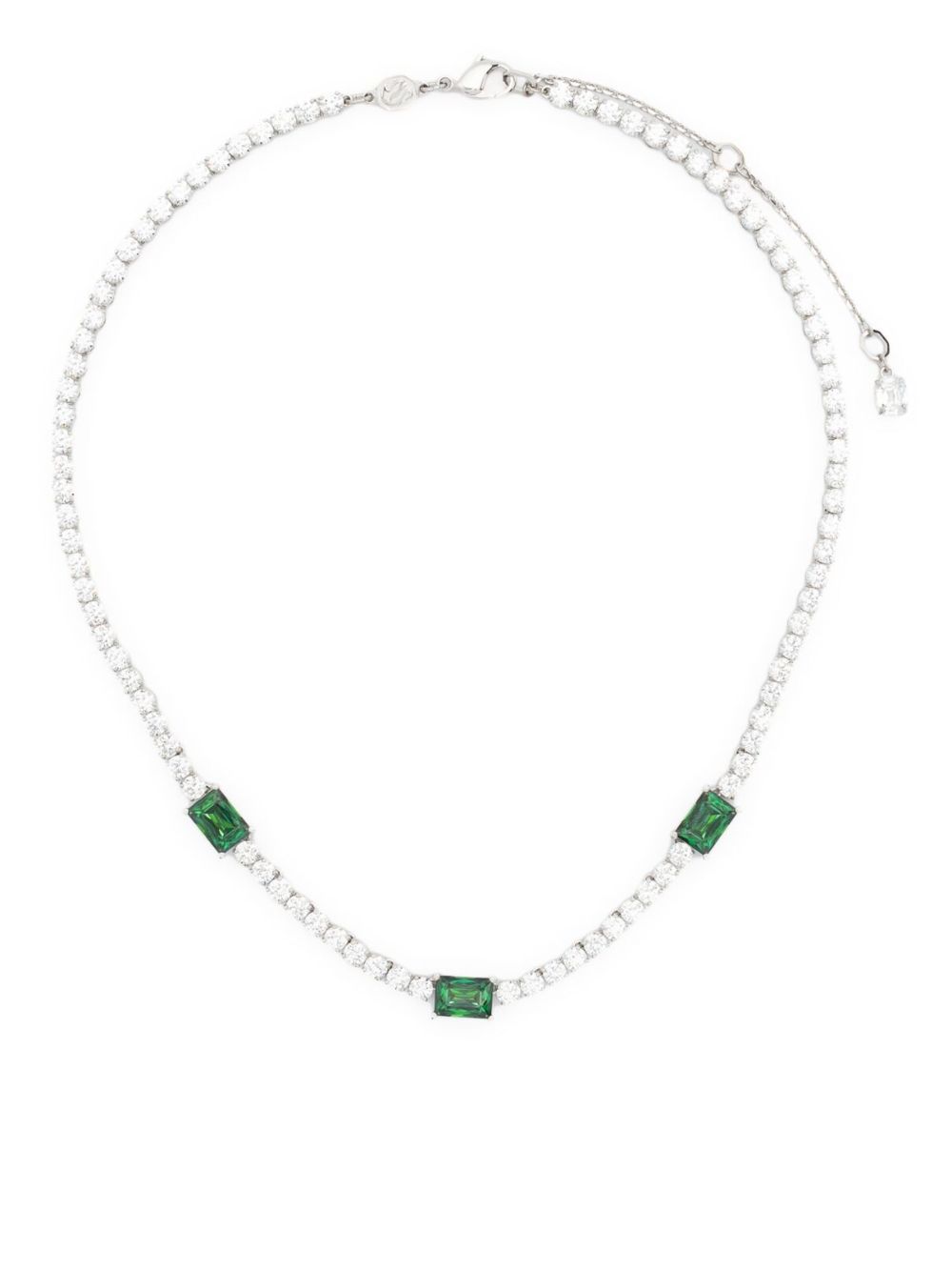 Swarovski Matrix Tennis 项链 - 银色