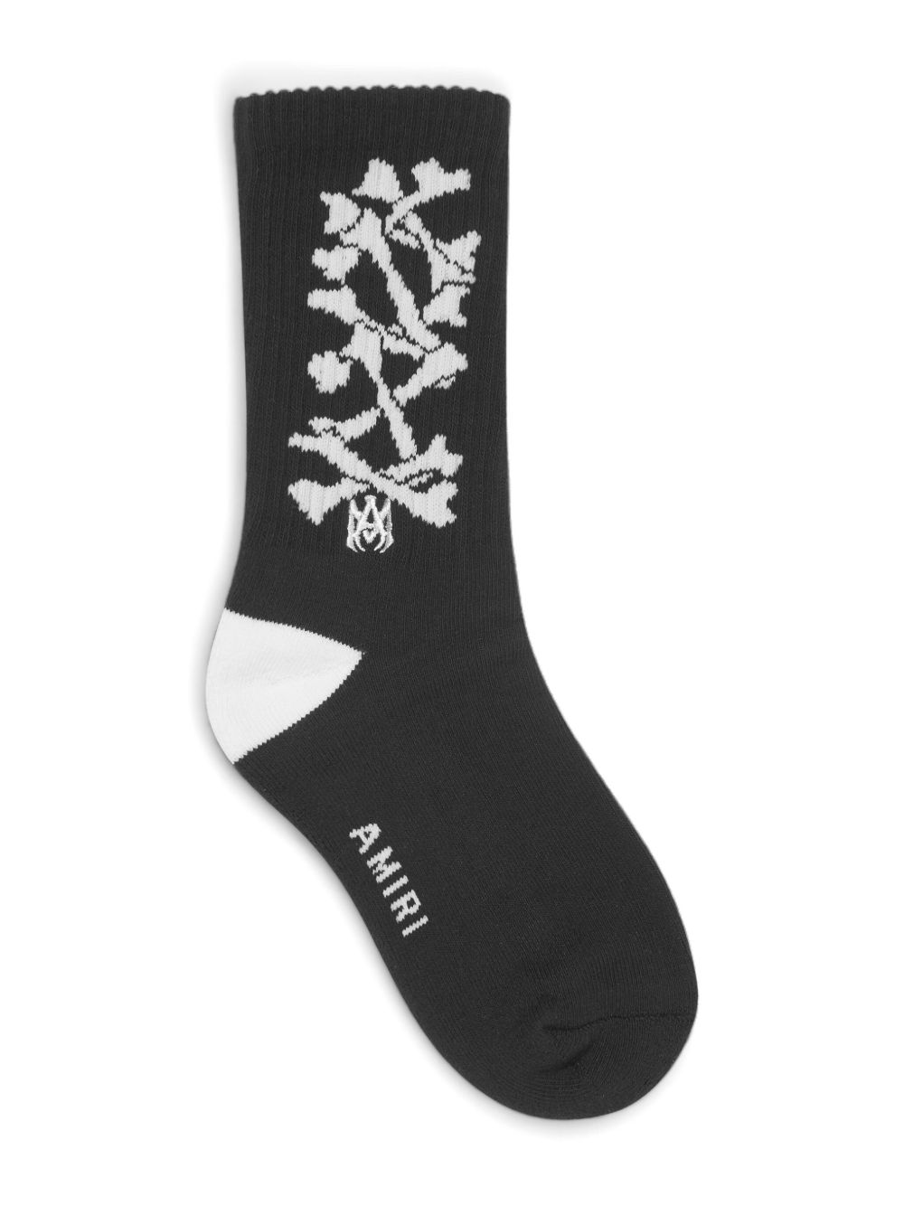 AMIRI KIDS 骨头印花针织袜 - 黑色