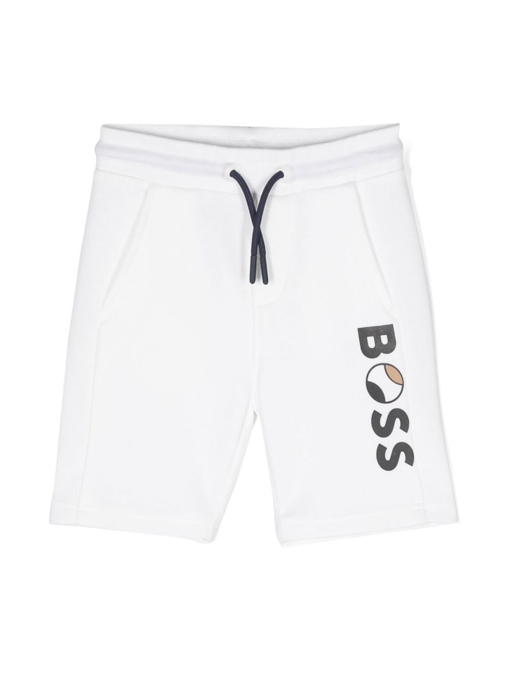 BOSS Kidswear logo印花短裤 - 白色