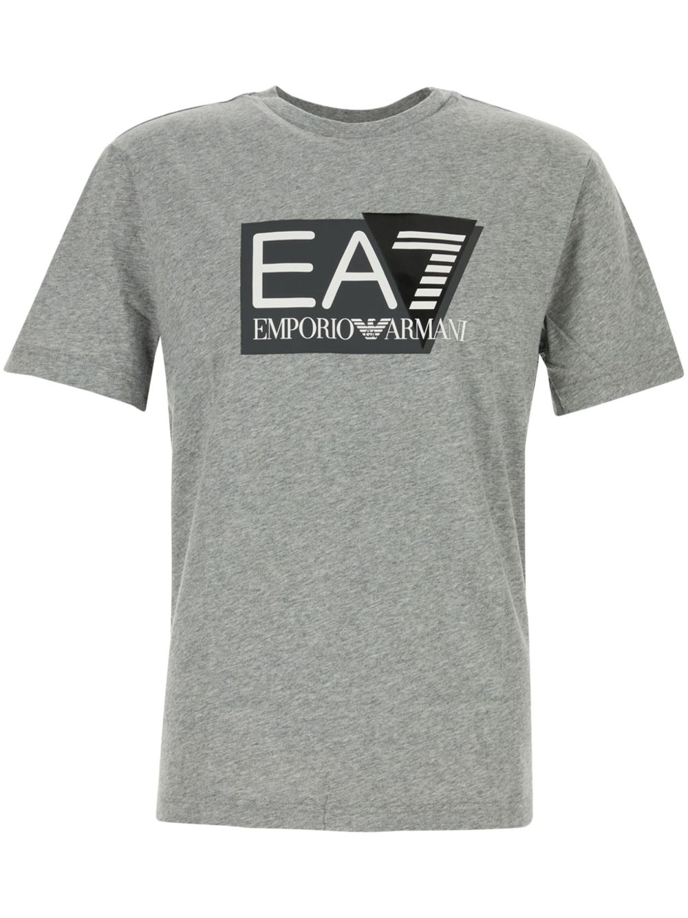 Ea7 Emporio Armani logo印花T恤 - 灰色