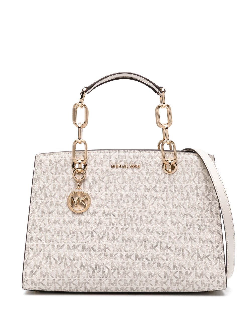 Michael Kors Cynthia 皮质托特包 - 中性色