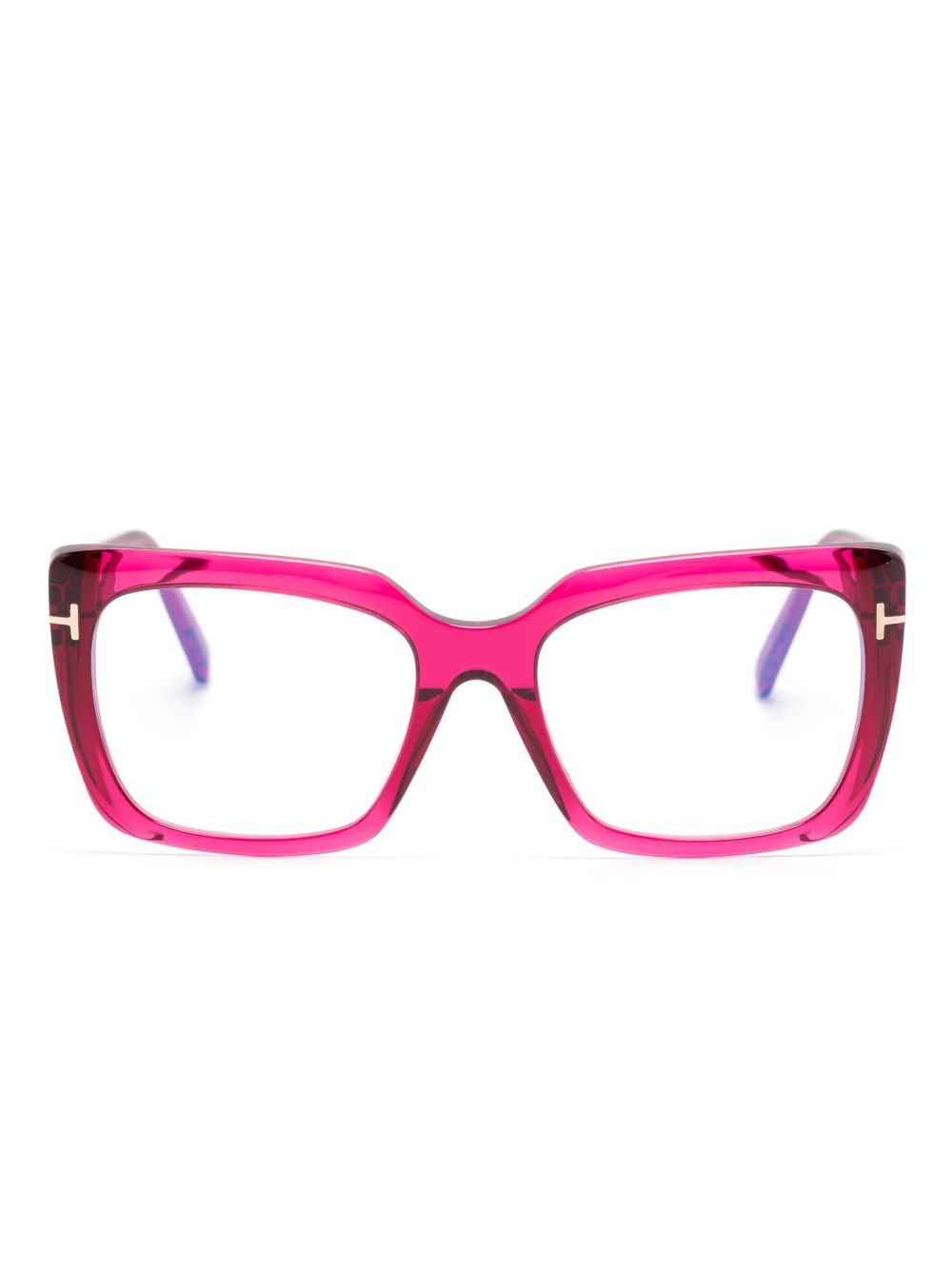 TOM FORD Eyewear FT5992B 长方形镜框眼镜 - 粉色