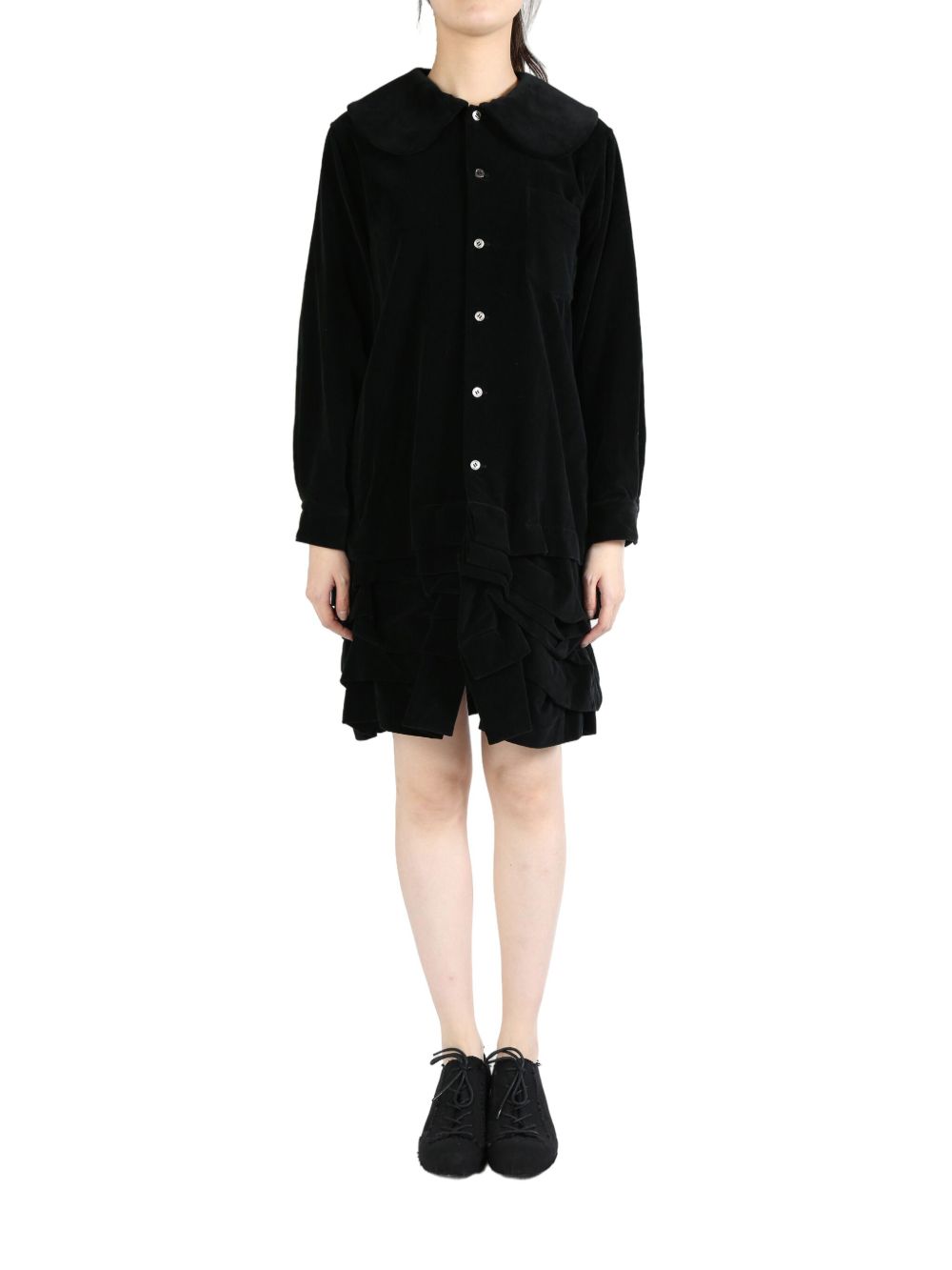 Comme Des Garçons Comme Des Garçons ruffle-hem dress - 黑色