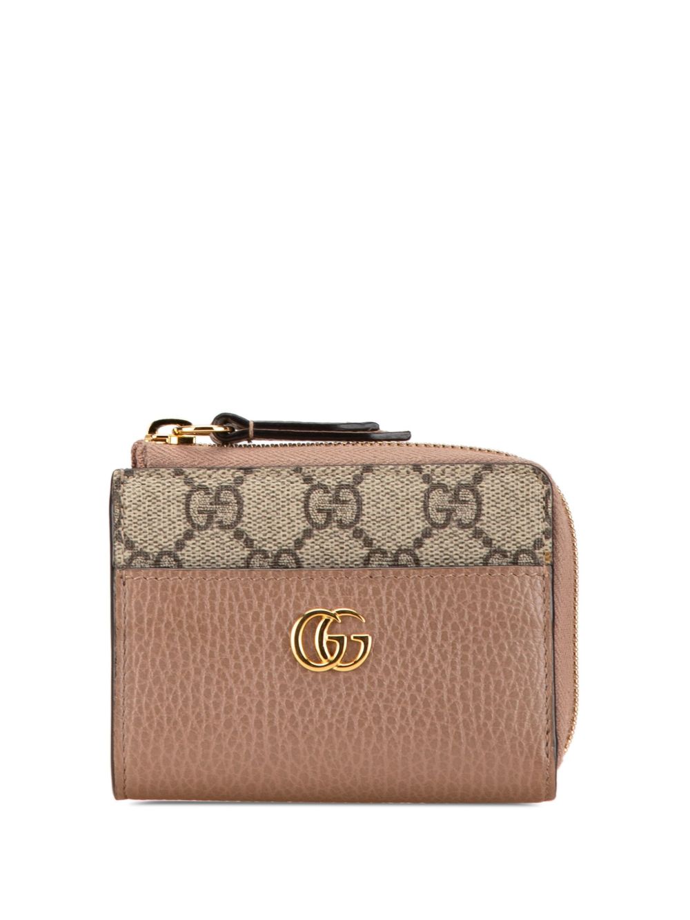 Gucci Pre-Owned GG Marmont 拉链小号钱包（2016-2024年典藏款） - 粉色