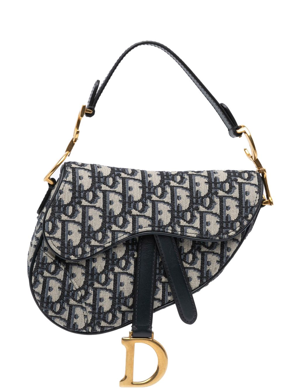Christian Dior Pre-Owned 2018 Mini Oblique Saddle satchel - 蓝色