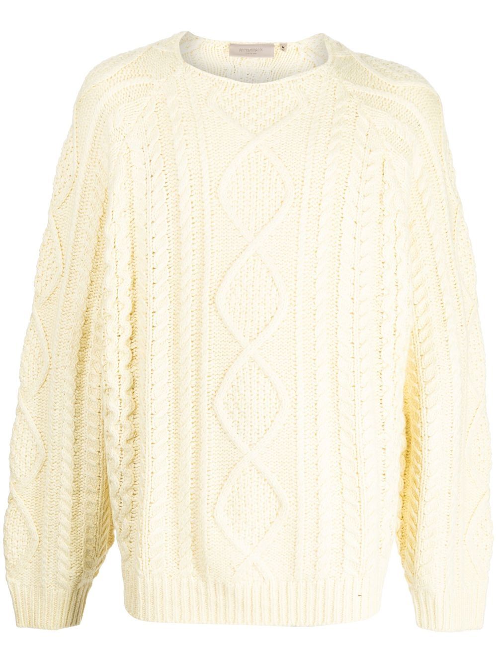 FEAR OF GOD ESSENTIALS 粗绞花针织长袖毛衣 - 黄色