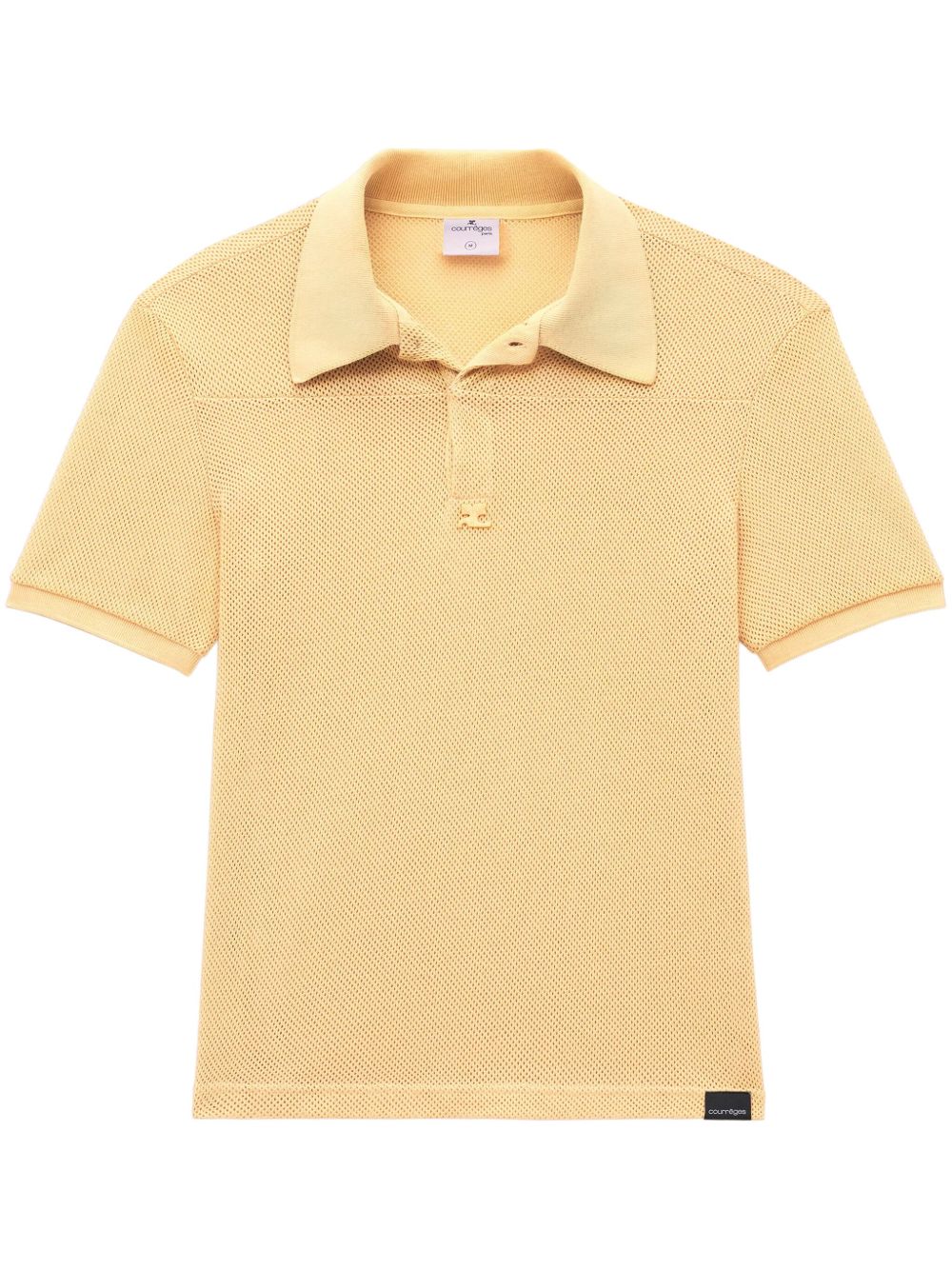 Courrèges 标贴polo衫 - 黄色