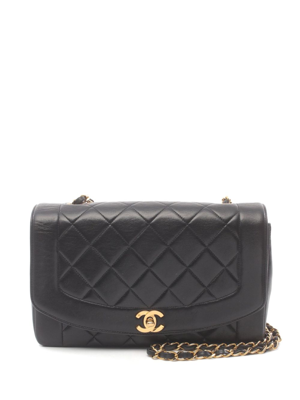 CHANEL Pre-Owned Diana 中号单肩包（1996-1997年典藏款） - 黑色