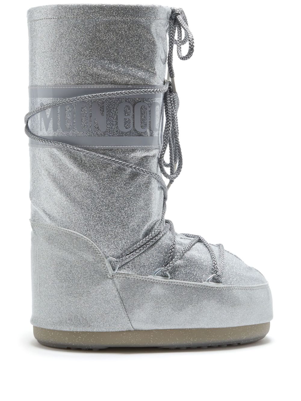 Moon Boot Icon 亮片金葱雪靴 - 银色