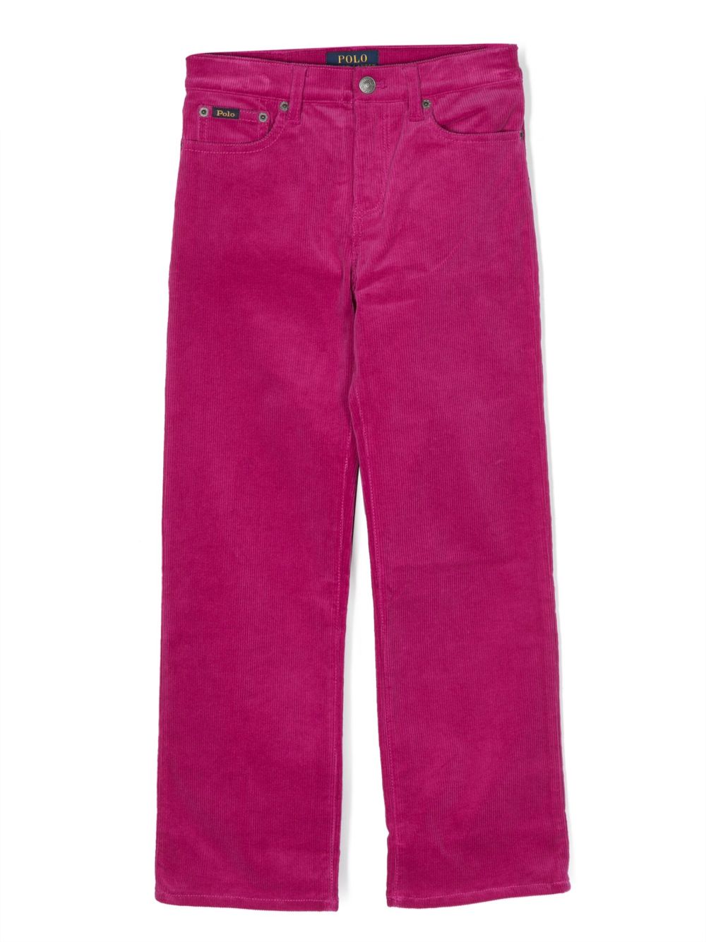 POLO RALPH LAUREN KIDS 灯芯绒直筒裤 - 粉色