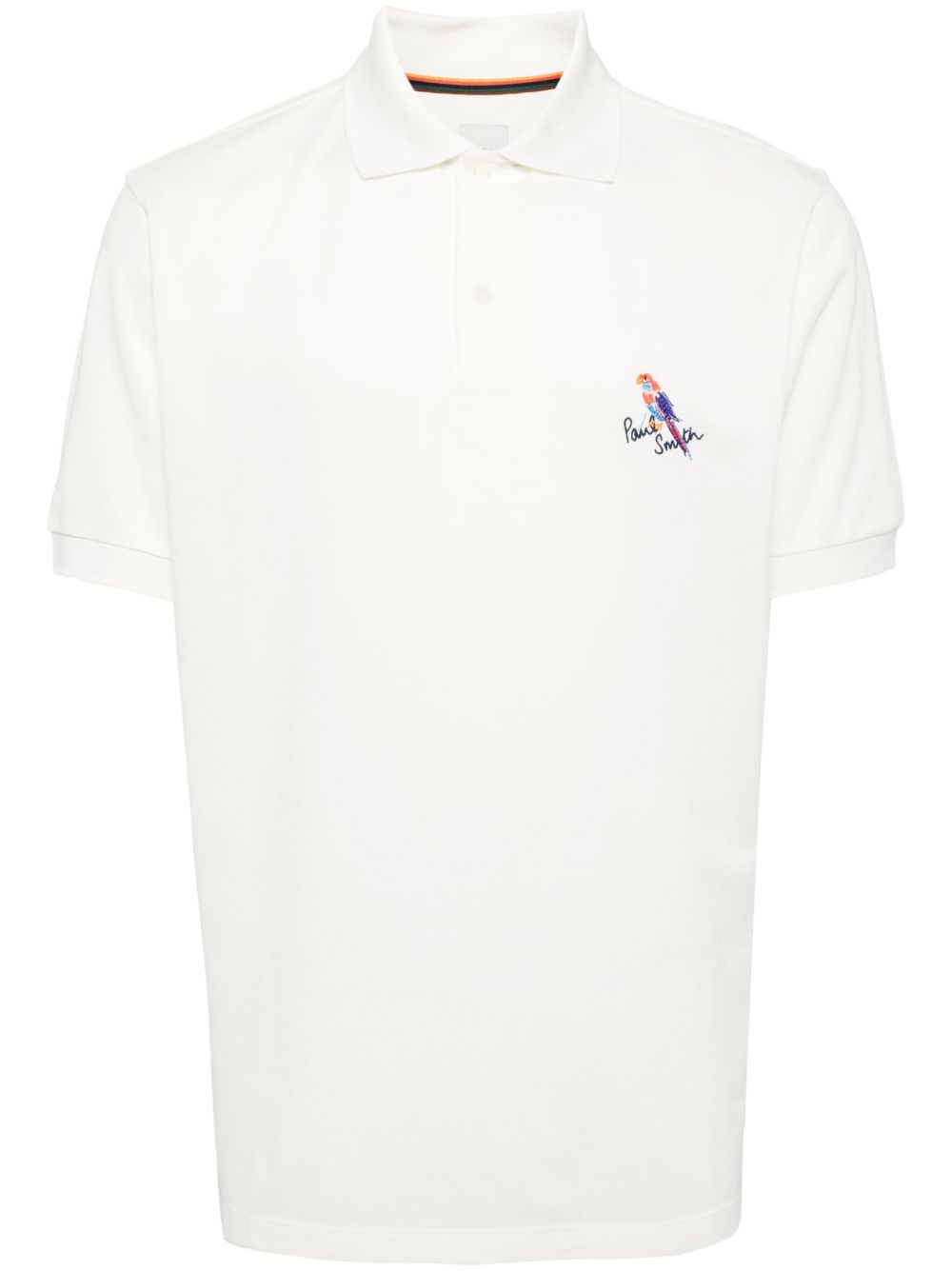 Paul Smith 刺绣设计棉polo衫 - 白色
