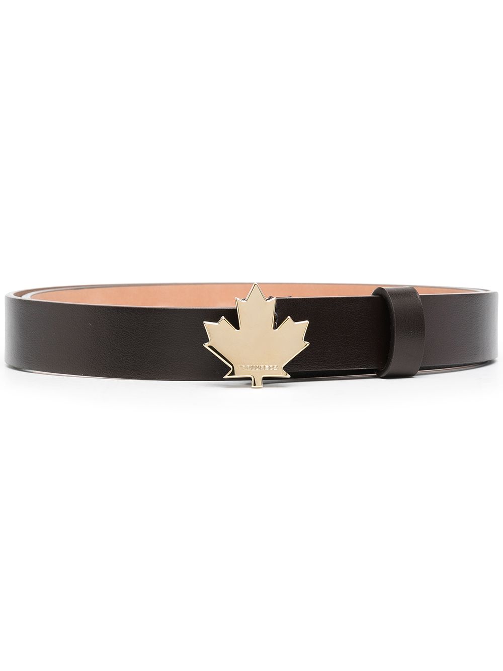 DSQUARED2 D2次方 Maple-Leaf 皮质腰带 - 褐色