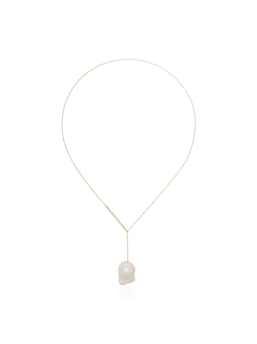 Sophie Bille Brahe Sirene 14K黄金珍珠吊饰项链 - 金色