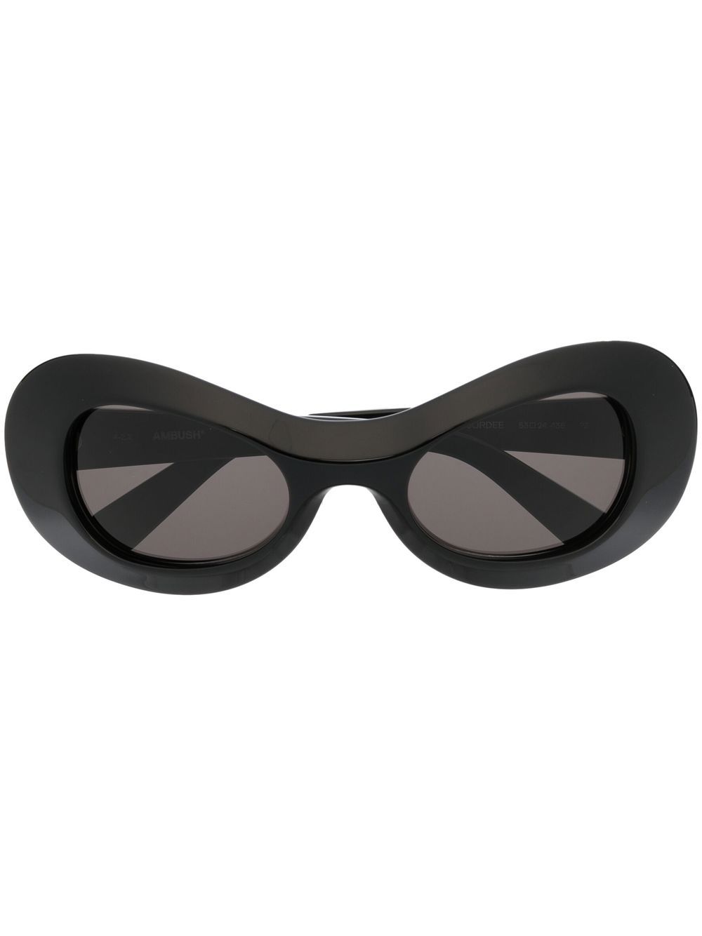 Ambush Eyewear 抛光椭圆框太阳眼镜 - 黑色