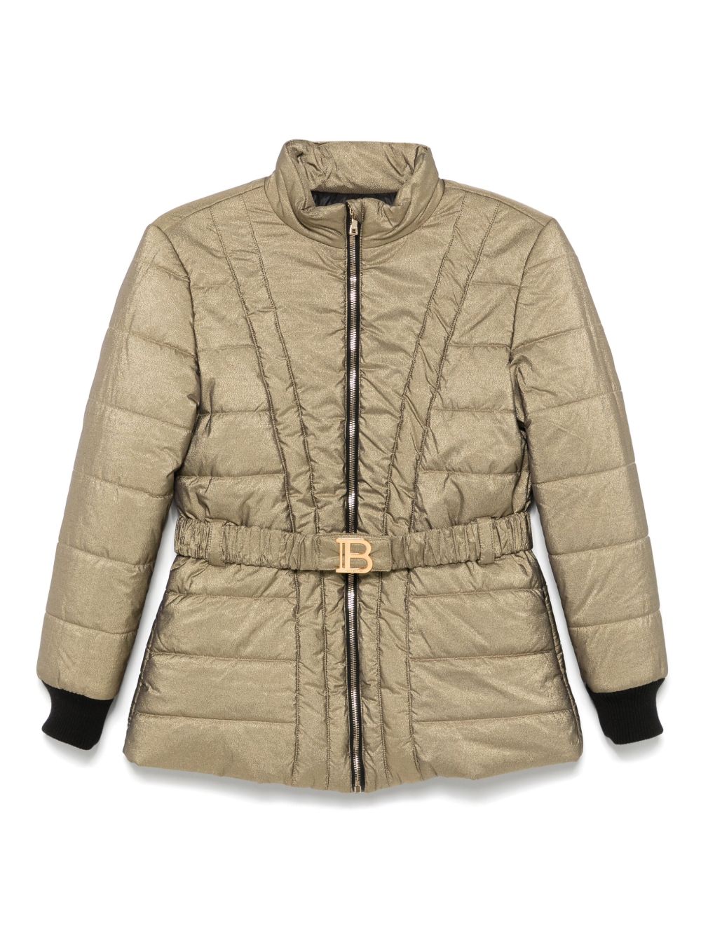 Balmain Kids 束腰夹克 - 金色
