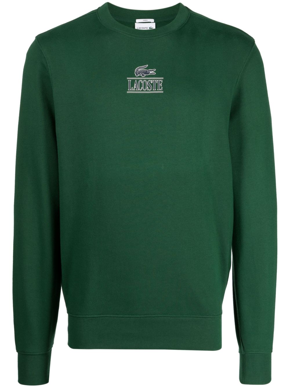 Lacoste Signature logo印花毛衣 - 绿色