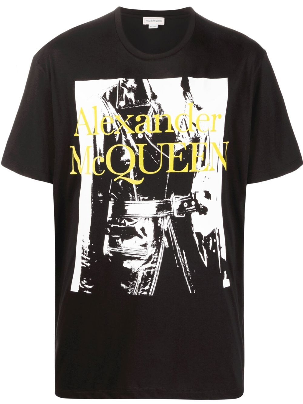 Alexander McQueen 亚历山大·麦昆 logo印花棉T恤 - 黑色