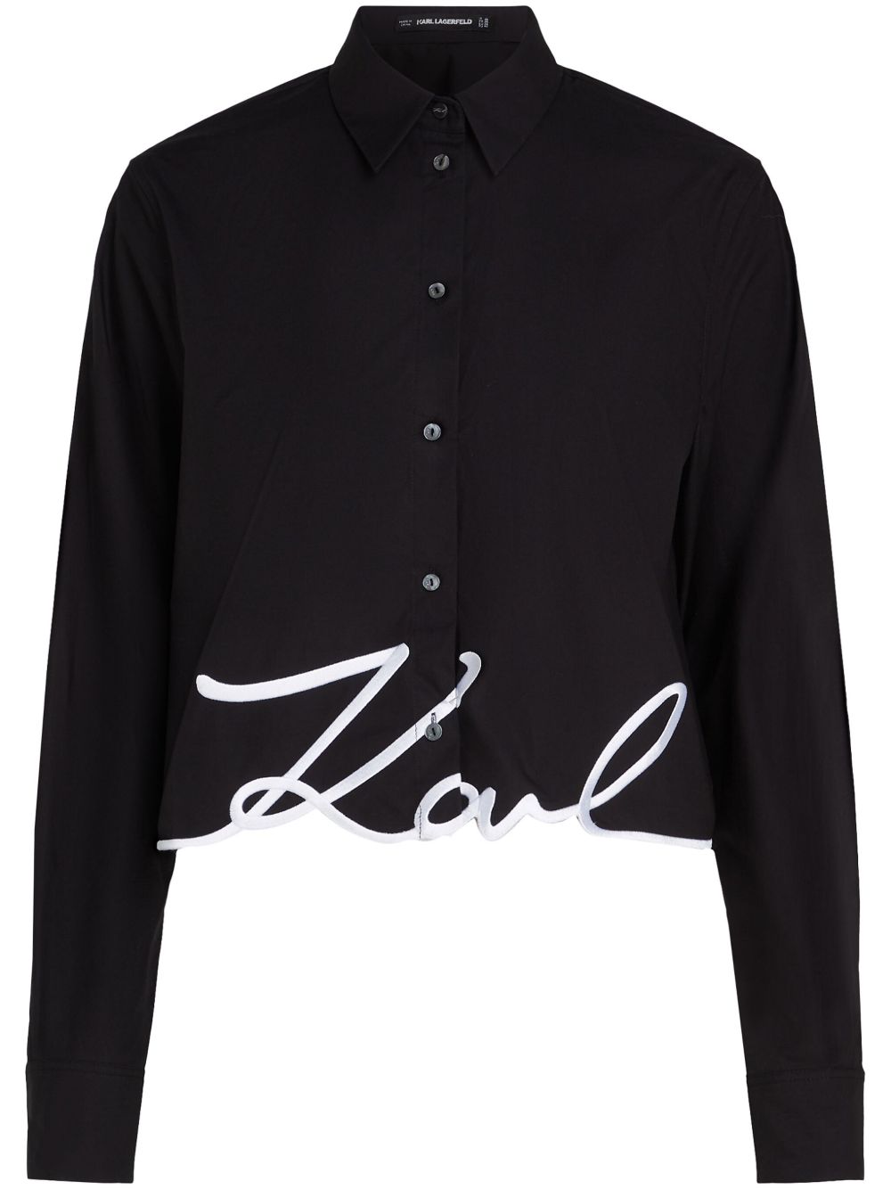 Karl Lagerfeld Signature 衬衫 - 黑色