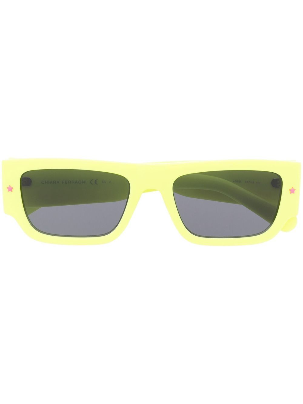 Chiara Ferragni Boxy Eye logo标牌太阳眼镜 - 黄色