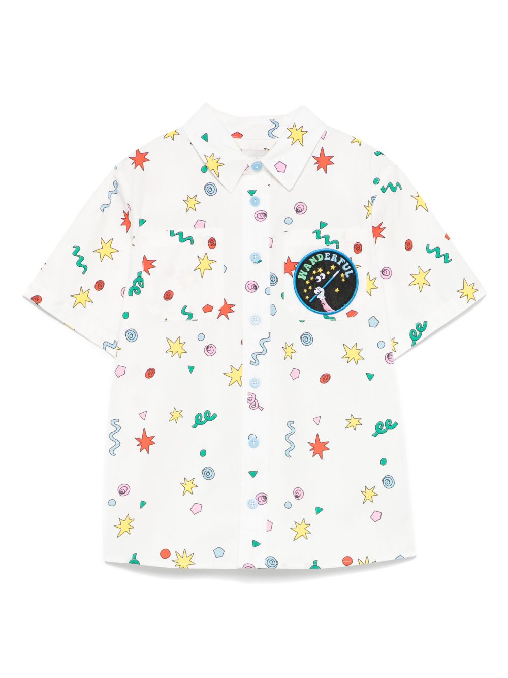 Stella McCartney Kids 图案印花衬衫 - 白色