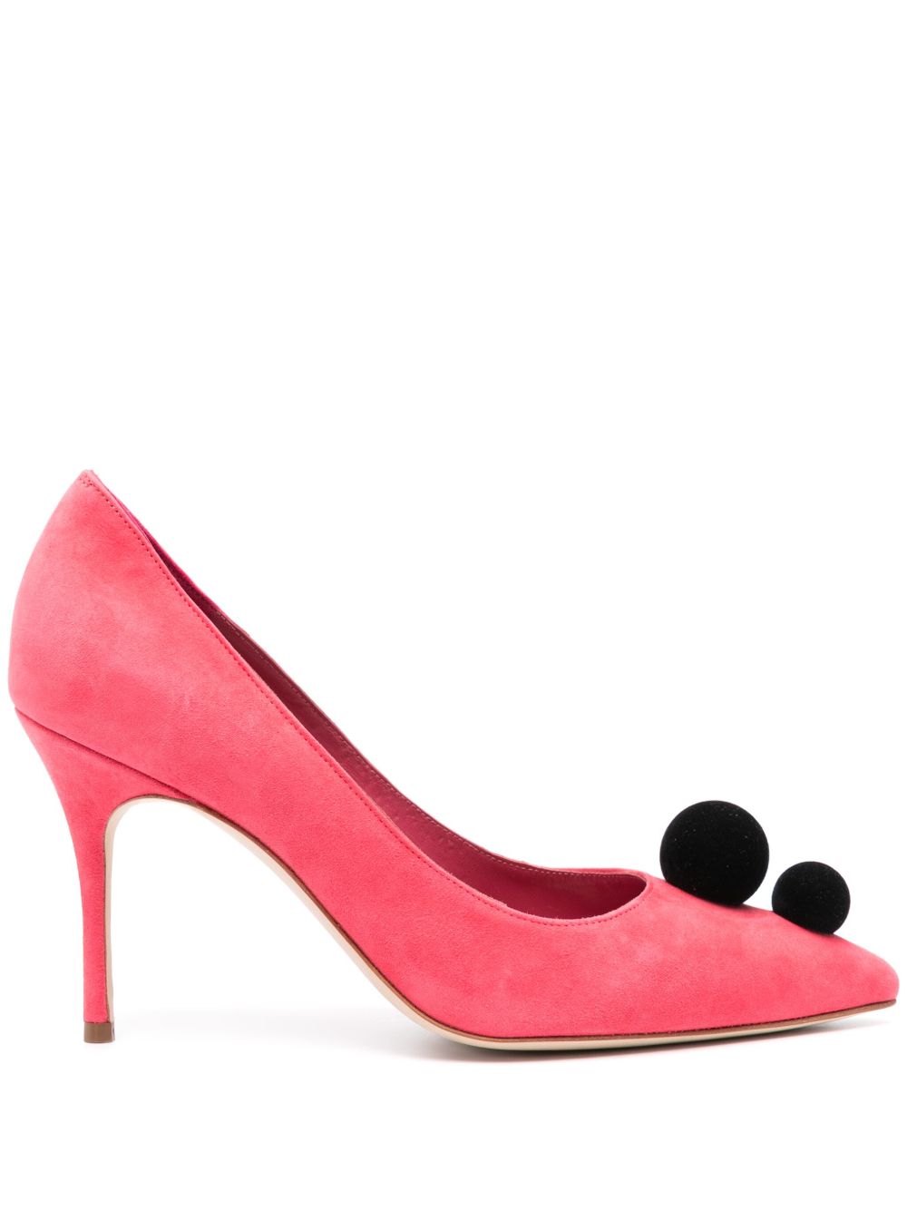 Manolo Blahnik Piera 绒面皮高跟鞋 - 粉色