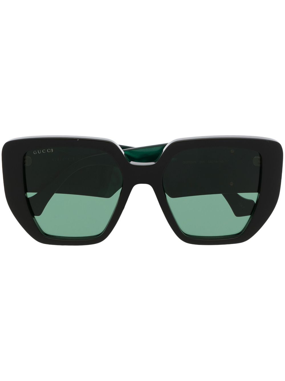 Gucci Eyewear Interlocking G 超大框太阳眼镜 - 黑色