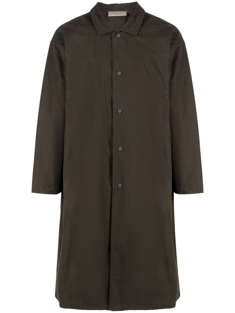 FEAR OF GOD ESSENTIALS 棉中长大衣 - 黑色