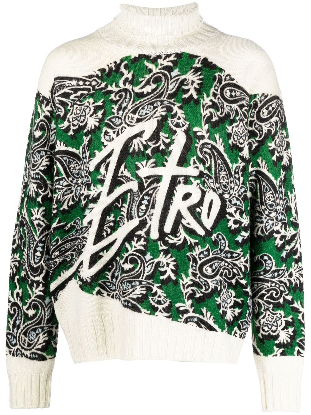 ETRO 佩斯理嵌花针织毛衣 - 中性色