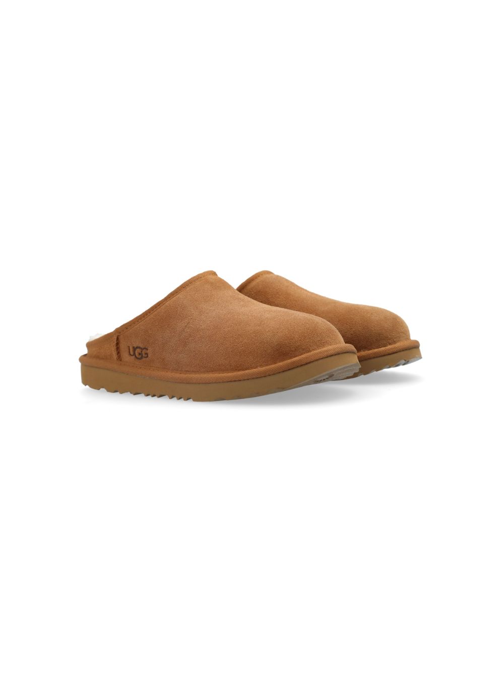 UGG Kids 羊皮衬里拖鞋 - 褐色