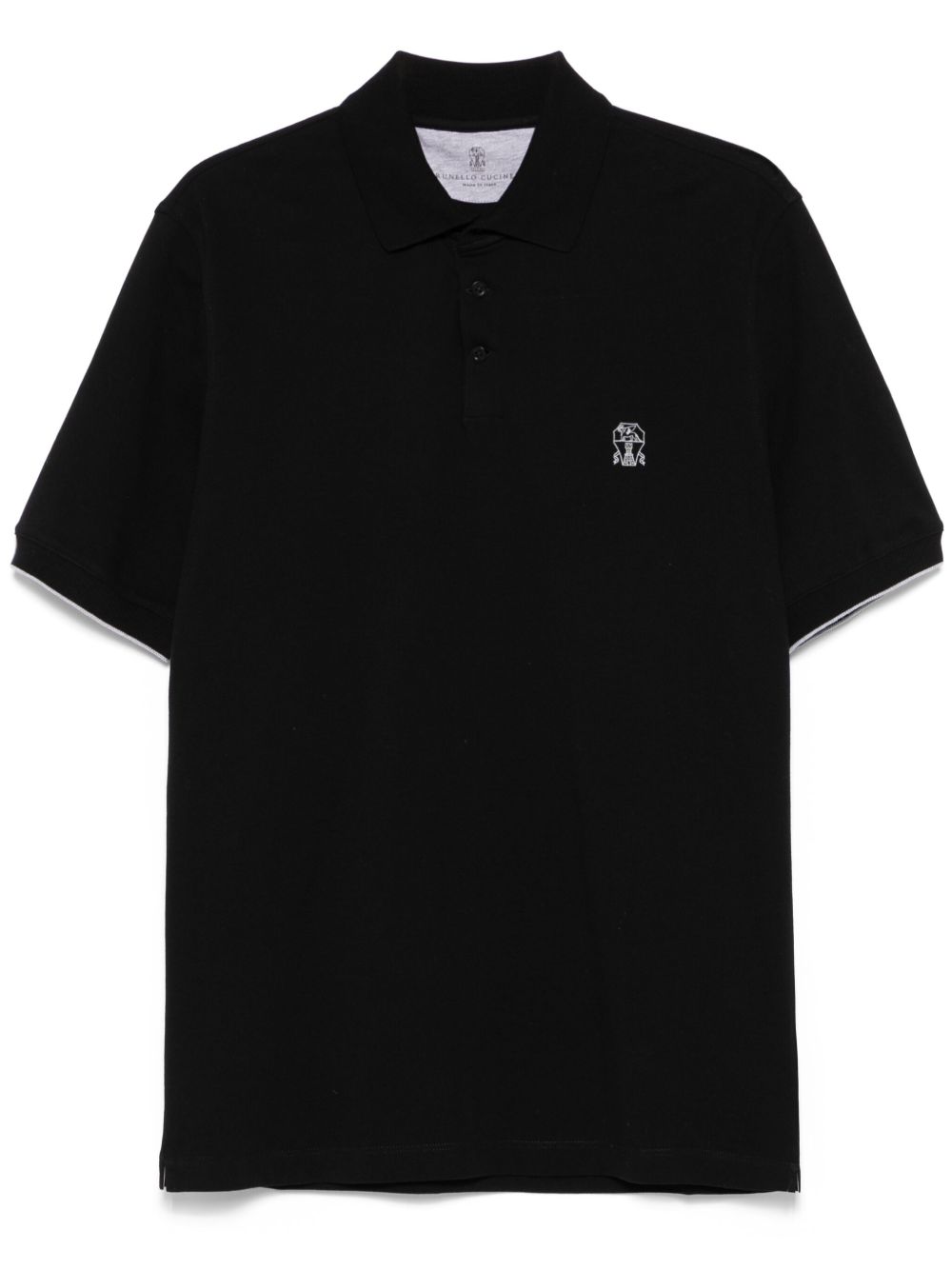 Brunello Cucinelli 棉polo衫 - 黑色