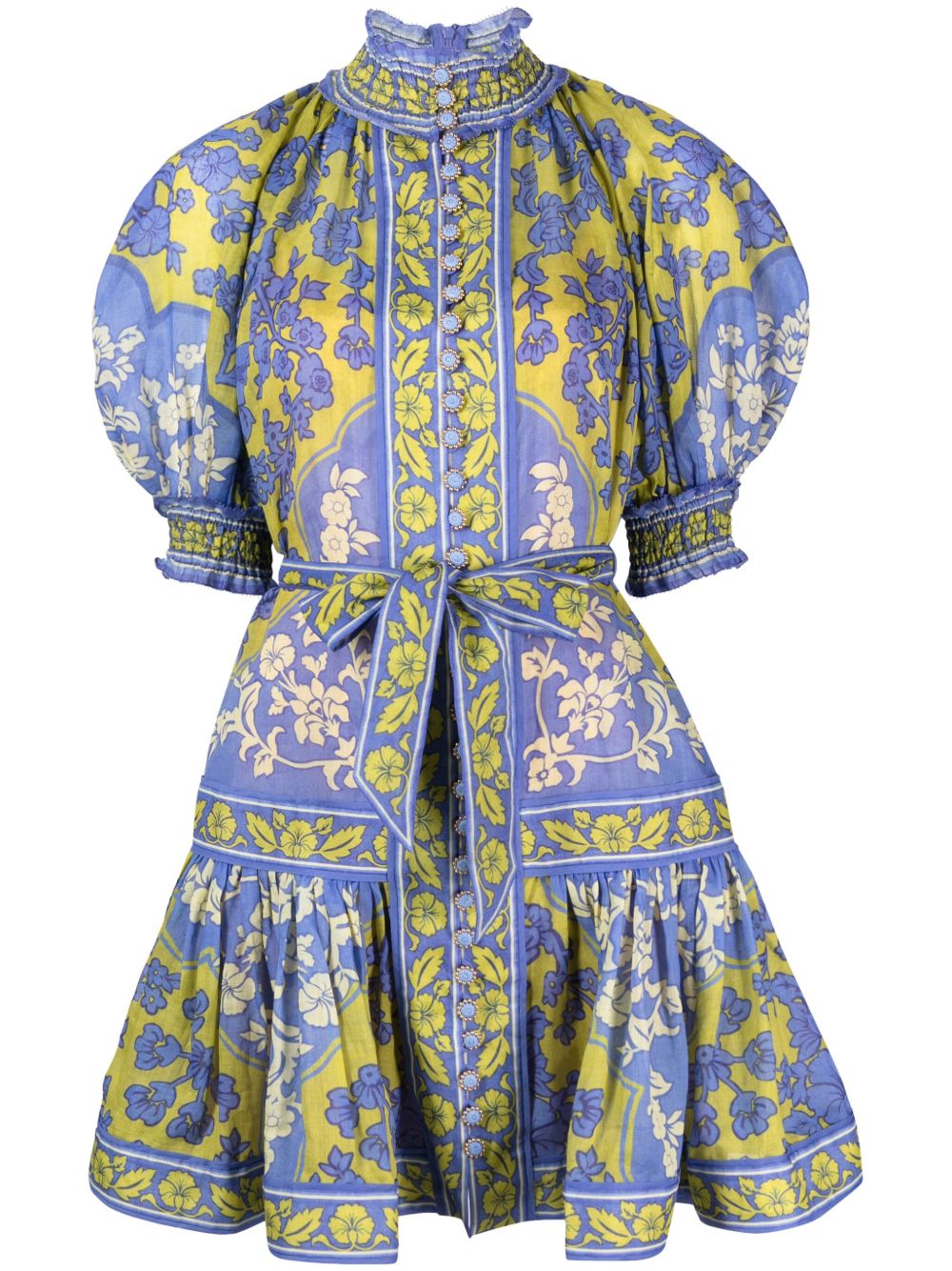 ZIMMERMANN Raie Lantern 迷你连衣裙 - 绿色