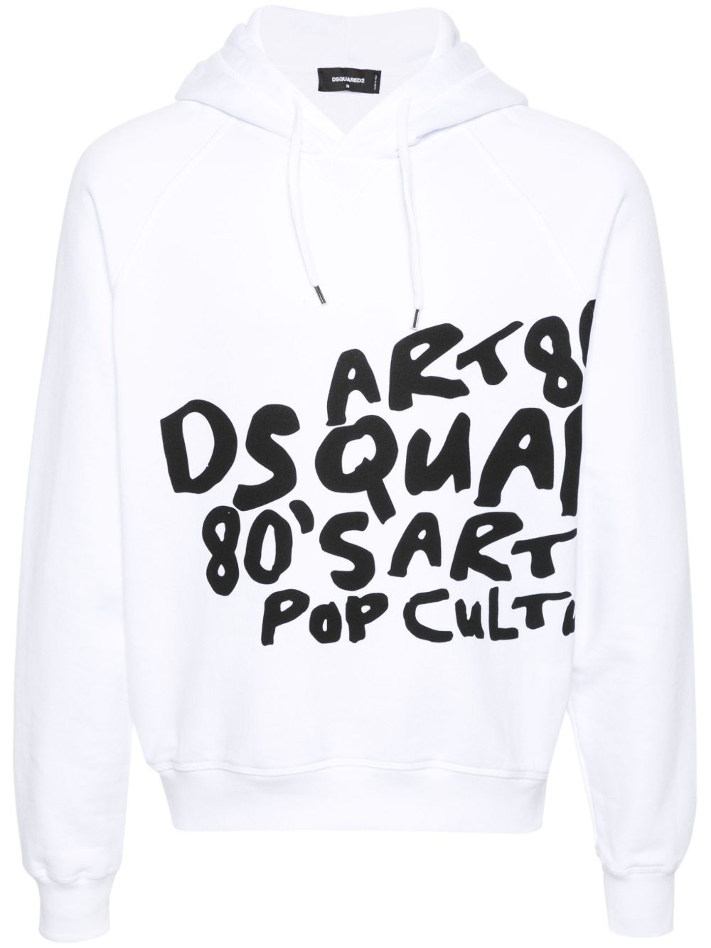 DSQUARED2 Pop 80's Cool Fit 棉连帽衫 - 白色