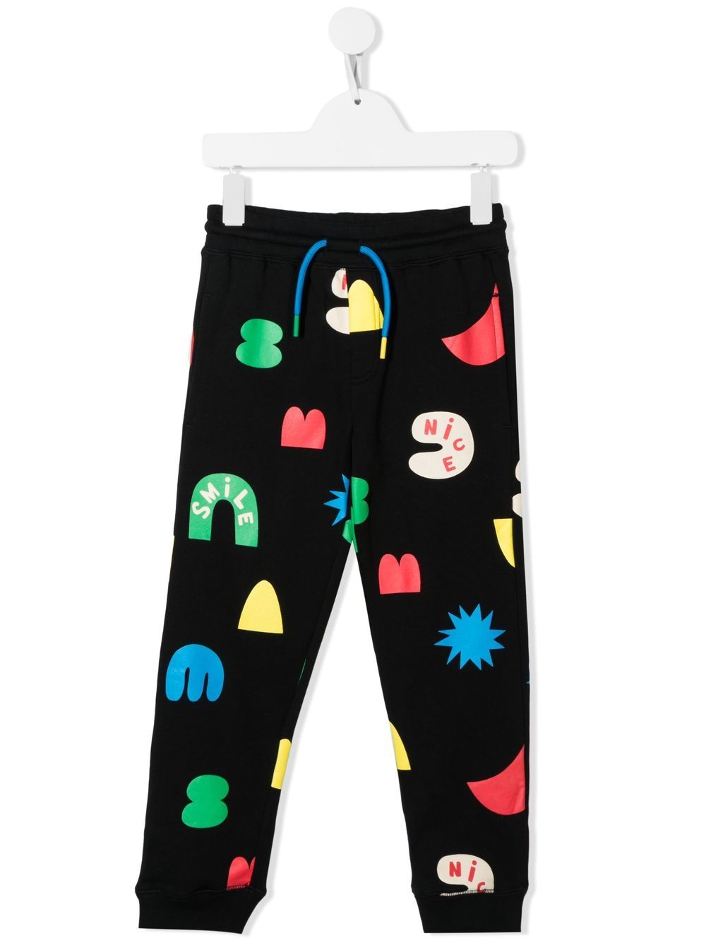 Stella McCartney Kids 斯特拉·麦卡特尼 抽象印花运动裤 - 黑色