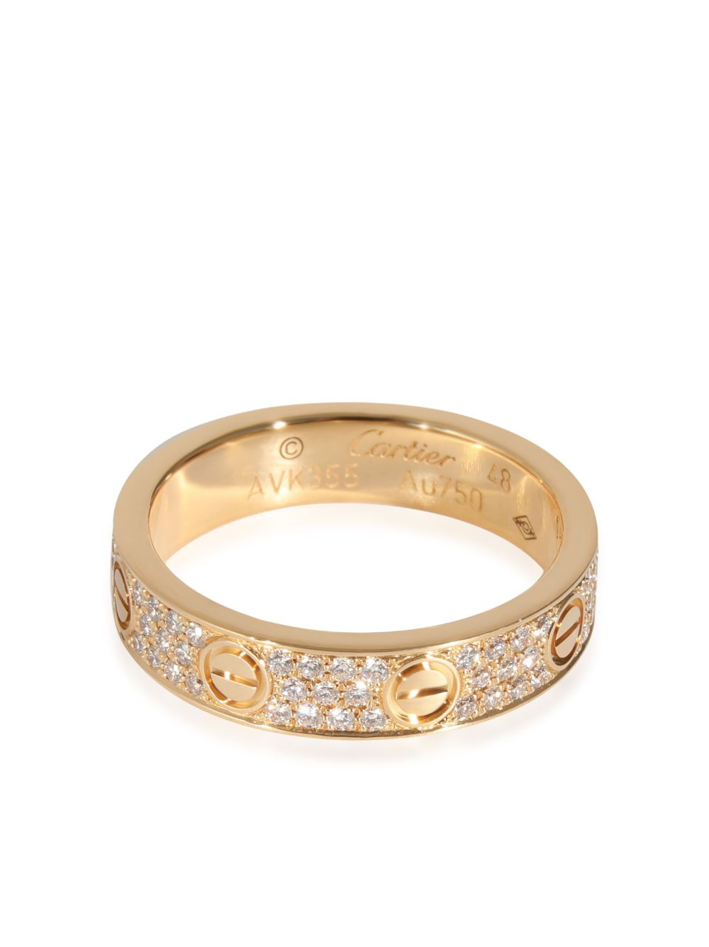 Cartier Love 18K黄金钻石戒指 - 金色