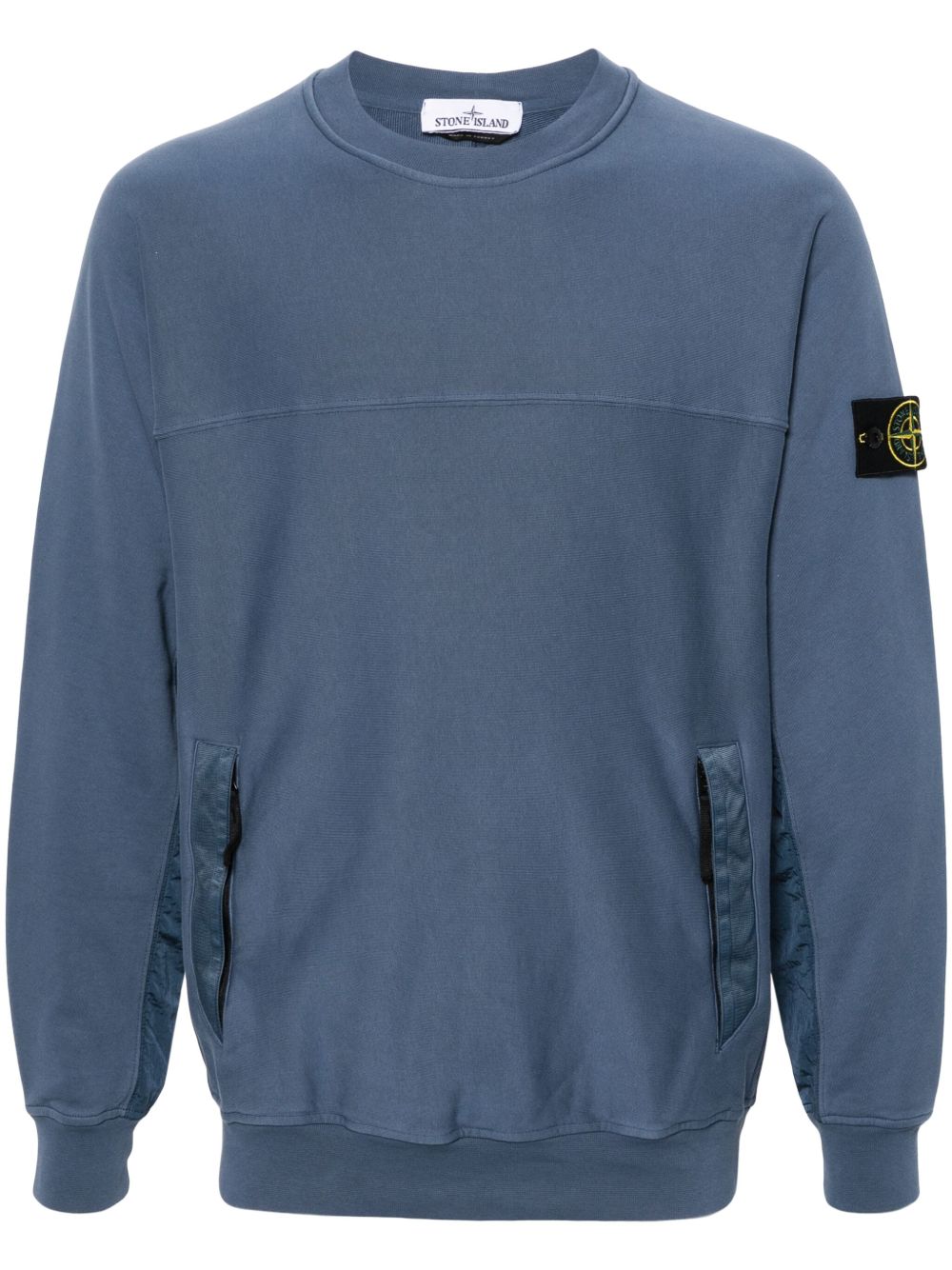 Stone Island 罗盘徽章棉卫衣 - 蓝色