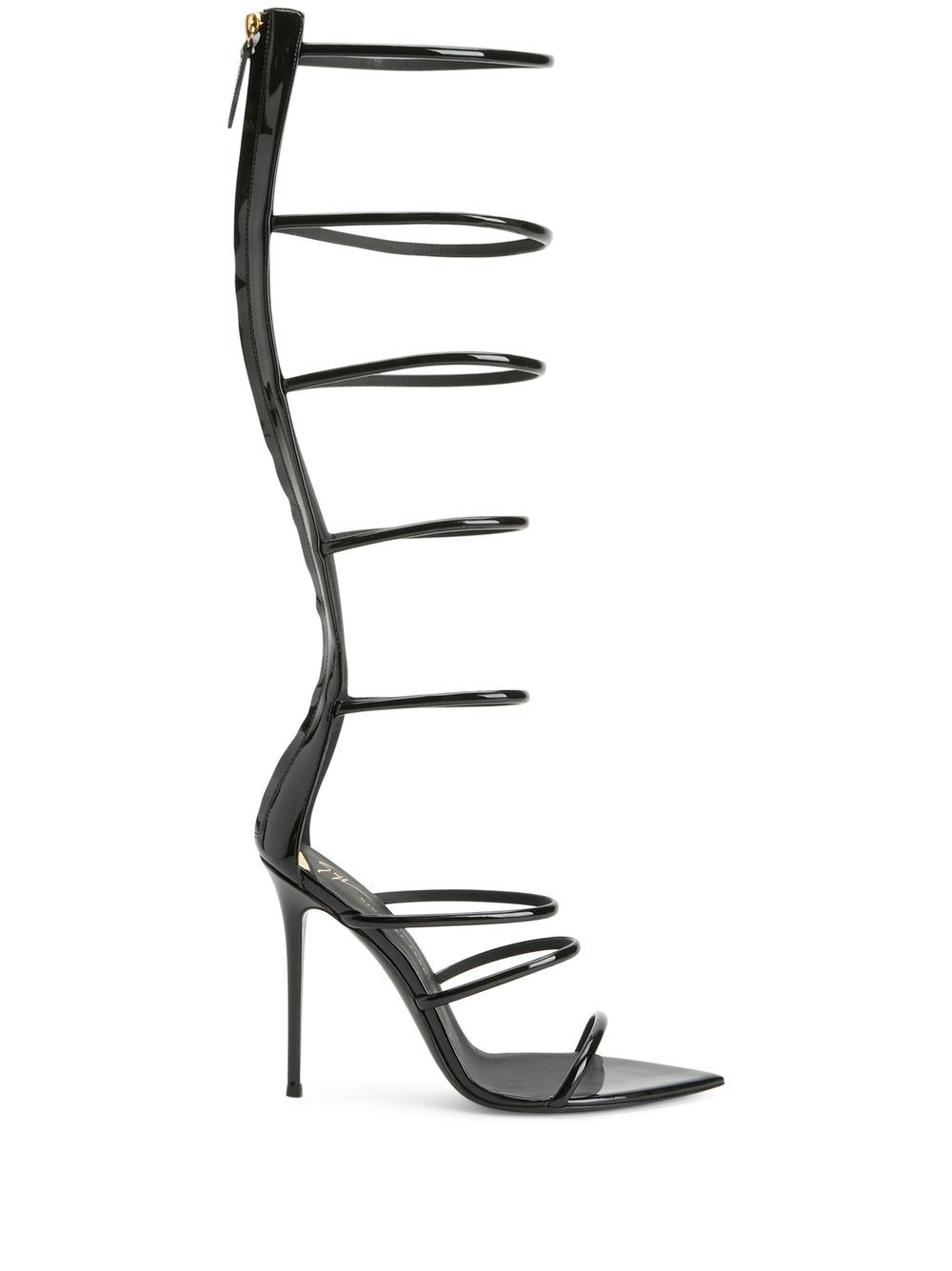 Giuseppe Zanotti Super Intrigo 罗马战士高跟凉鞋 - 黑色