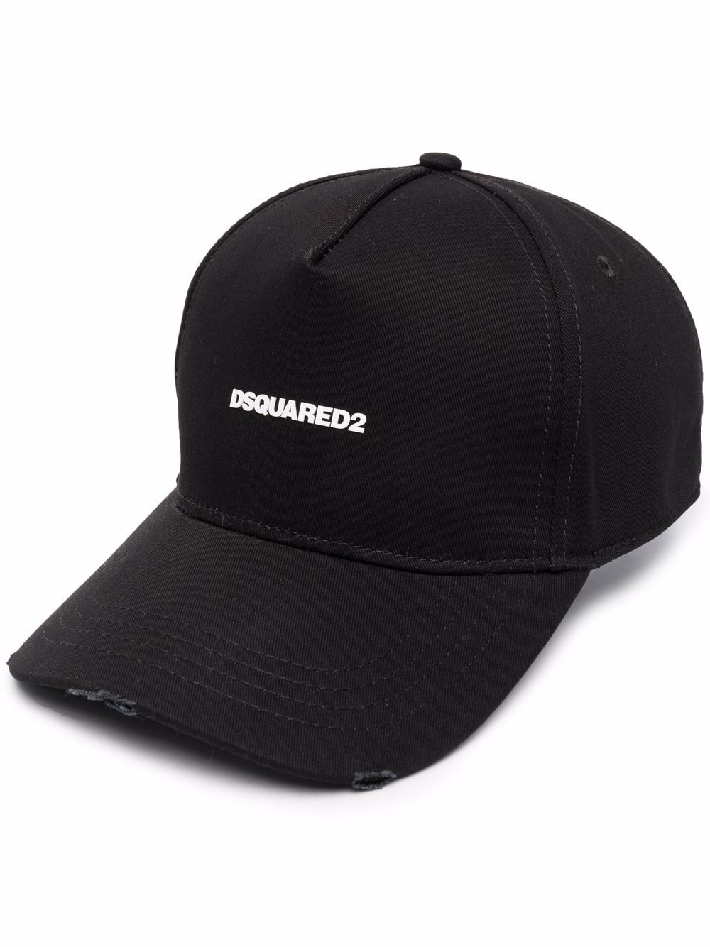 DSQUARED2 D2次方 logo刺绣棒球帽 - 黑色
